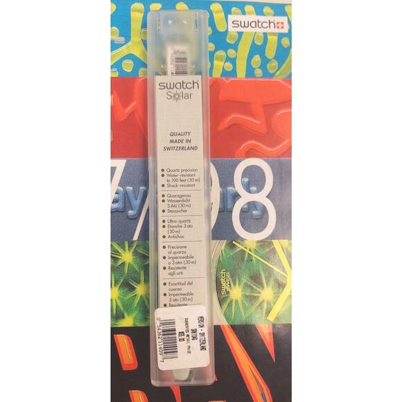 Swatch WORLD SOLAR SWITZERLAND SRK104C 1997 Solar operated Swiss Quartz Watch - Picture 9 of 9
